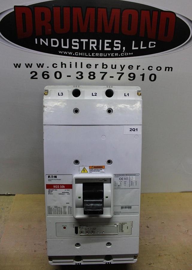 Used EATON CIRCUIT BREAKER NGS312033E 1200 AMP 600 VAC 3-POLE NGS-50K