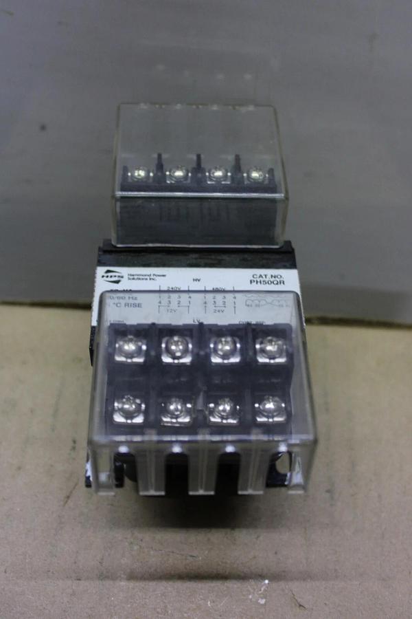 Used HAMMOND TRANSFORMER PH50QR 50 VA PRI: 240/480V SEC: 12/24V 50/60 HZ