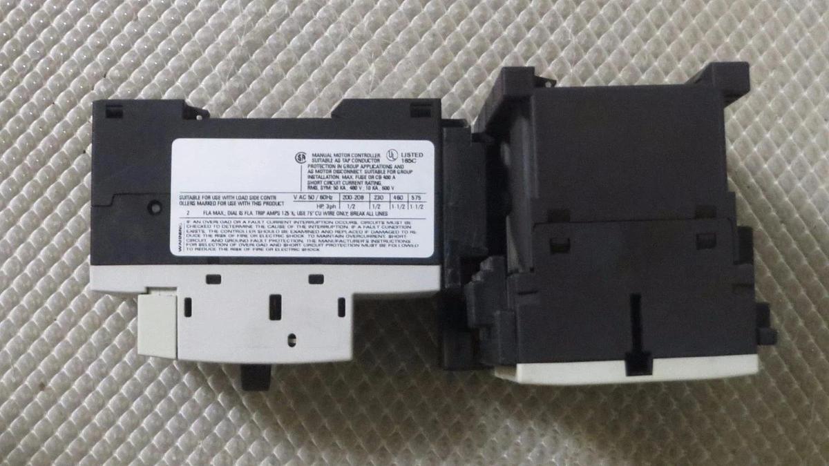 Used SIEMENS SIRIUS MOTOR START SET 1.4-2 AMP # 3RV1011-1BA10 W/ 3RT1016-1BB42 X 2