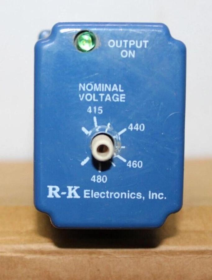 Used R-K ELECTRONICS 3-PHASE VOLTAGE RELAY TVM-400-20-0002 490 VAC 50/60 HZ