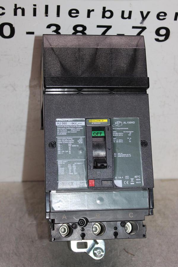 Used SQUARE D POWERPACT I-LINE CIRCUIT BREAKER HGA36030 30 AMP 600 VAC 3-POLE