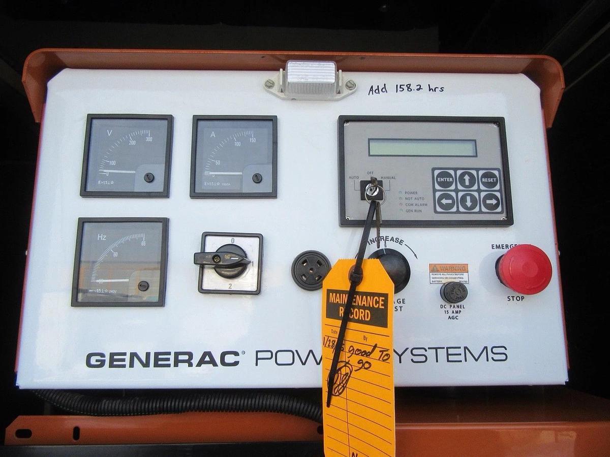 Used 30 KW DIESEL GENERATOR GENERAC 120/240 VOLT ONLY 407 HRS SOUND ENCLOSED VIDEO