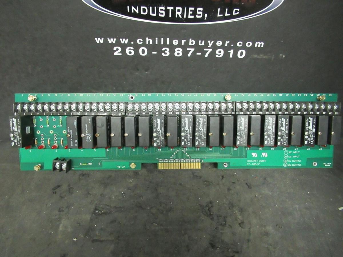 CROUZET CORP RELAY CIRCUIT BOARD 57-105/Z PB-24 **WARRANTY INCLUDED**