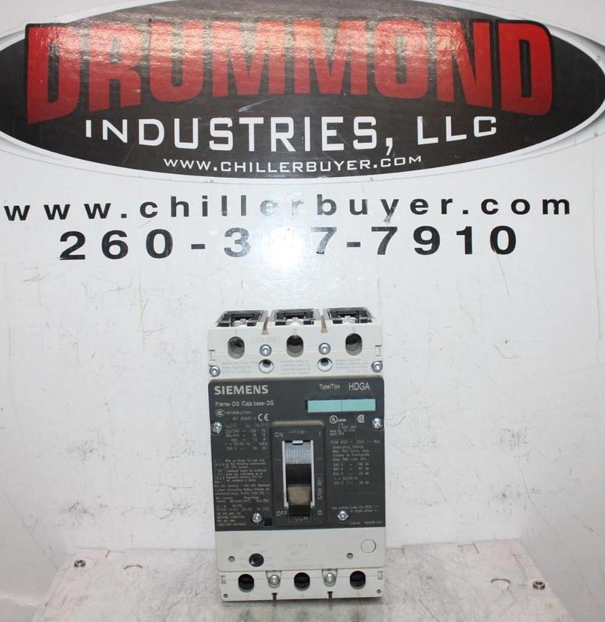 Used SIEMENS HDGA CIRCUIT BREAKER HDX3B100 100 AMP 600 VAC 3-POLE **WARRANTY**