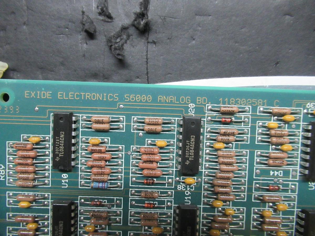 Used EXIDE S6000 ANALOG BOARD 101072754 REV. E1 118302581 REV. C *WARRANTY*