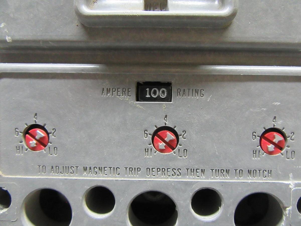 Used WESTINGHOUSE 3-POLE CIRCUIT BREAKER HKA3225F 225 AMP FRAME 100 AMP TRIP 600 VAC