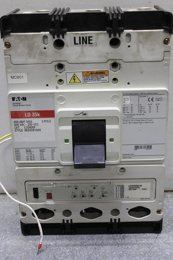 Used GENERAL ELECTRIC MICROVERSA PM TRIP UNIT A216LSIGMR 600 AMP