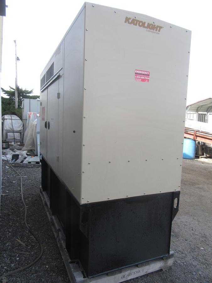 Used 60 KW DIESEL GENERATOR KATOLIGHT 120/240V RE-CONNECTABLE SOUND ENCLOSED 884HRS