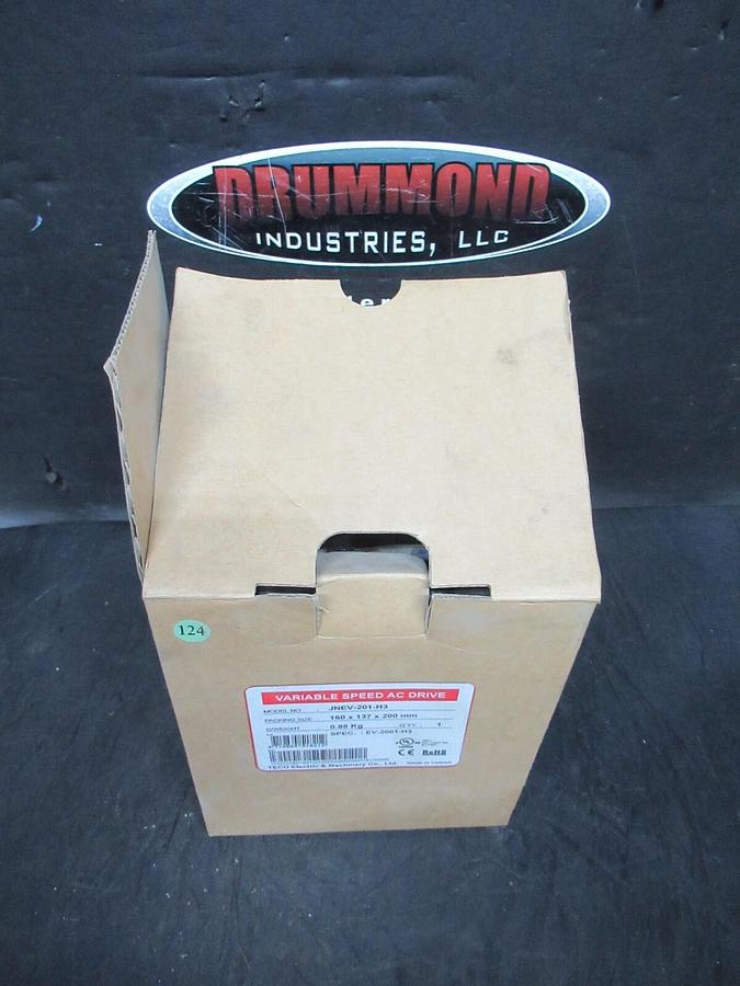 NEW SURPLUS TECO VARIABLE AC SPEED DRIVE JNEV-201-H3 1 HP 0.75 KW 240 VOLT