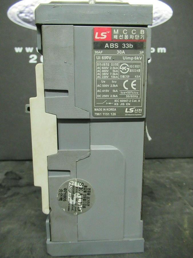 Used 30 AMP LS / MEC MCCB BREAKER ABS 33B 600 VAC 3 POLE **WARRANTY INCLUDED**