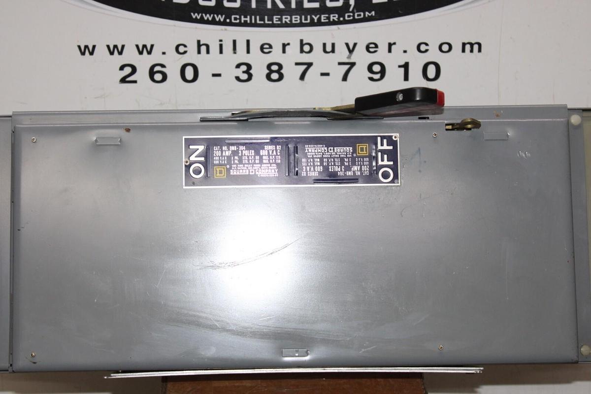 Used SQUARE D QMB DISCONNECT SWITCH QMB-364 200 AMP 600 VAC 150 HP 3-PHASE