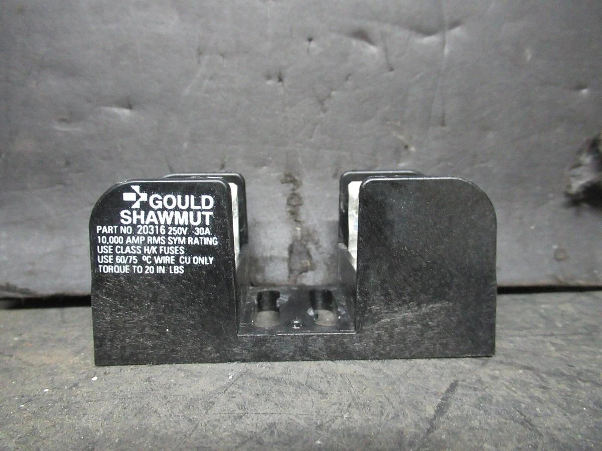 Used GOULD SHAWMUT SINGLE FUSE LUG 20316 250 VOLT 30 AMP **WARRANTY INCLUDED**
