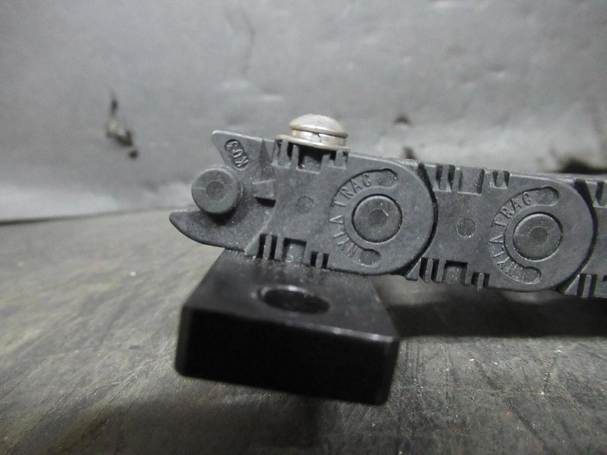 Used NYLATRAC ADJUSTABLE WIRE TRACK 34 LINKS 17" LENGTH X 1 1/2" WIDTH X 1/2" TALL