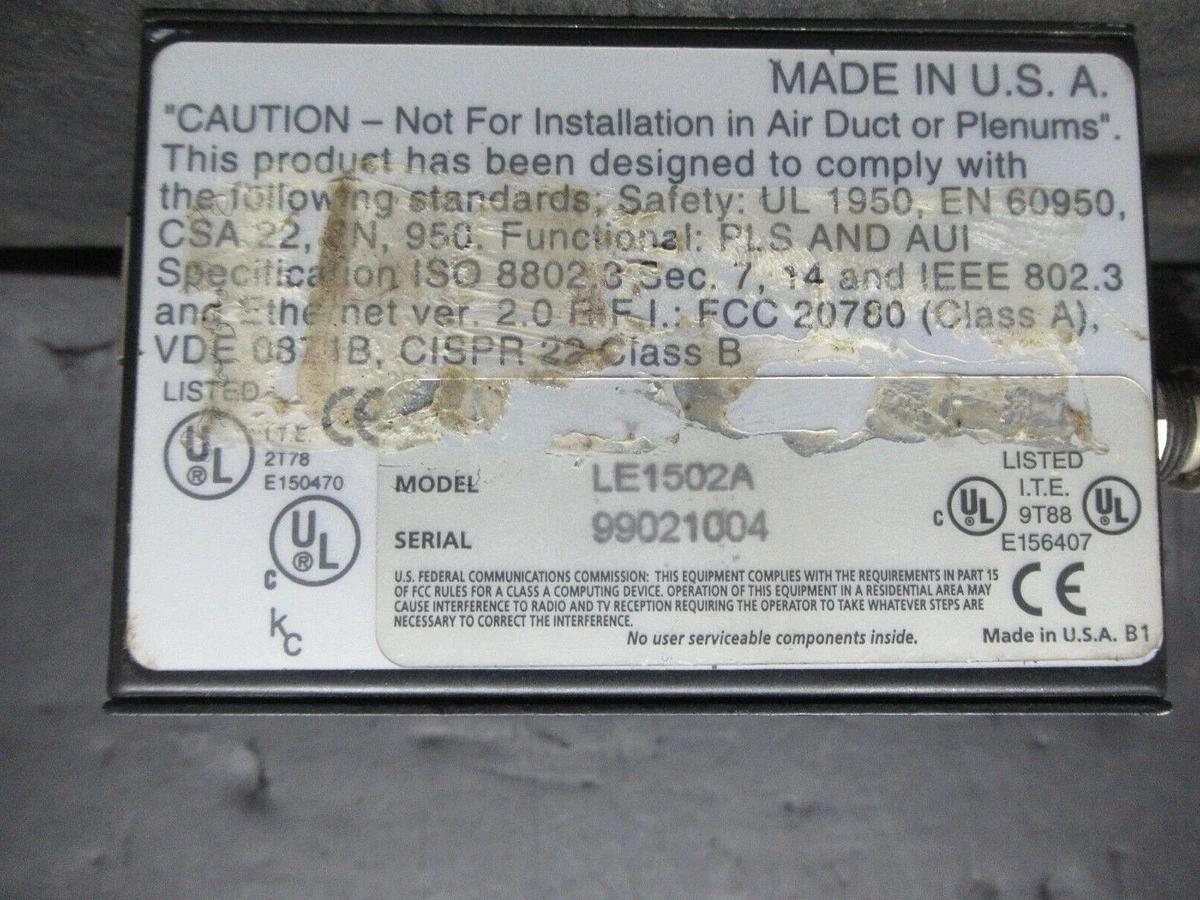 Used BLACK BOX CROSSOVER MEDIA CONVERTER LE1502A 12 VDC @ 1 AMP **WARRANTY**