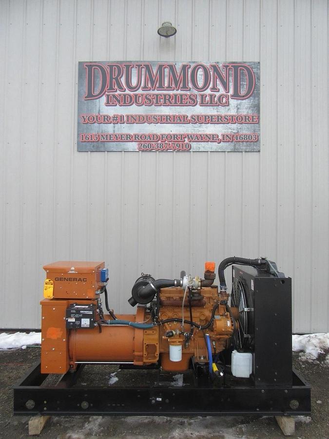 Used 50 KW DIESEL GENERATOR GENERAC 120/240 V 4.0 HINO ONLY 749 HOURS VIDEO SHIPPING