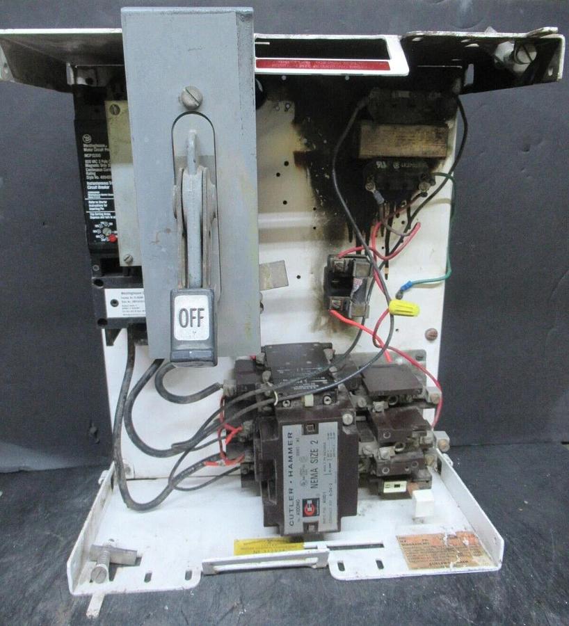 Used CUTLER HAMMER MOTOR STARTER CONTROL 17" W/ A10DN0 NEMA SIZE 2 30 AMP 600 VAC