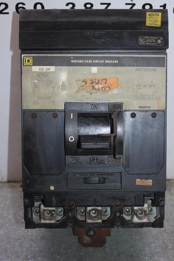 Used SQUARE D POWERPACT PLUG-IN SUB-FEED LUG SL800 SERIES 2 800 AMP 600 VAC 3-POLE