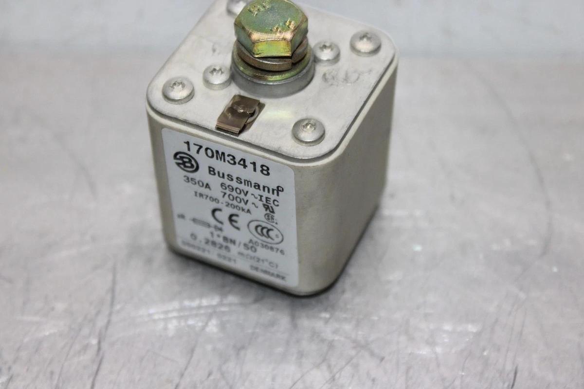 Used BUSSMANN SQUARE BODY FUSE 170M3418 690/700 VAC 350 AMP **WARRANTY**