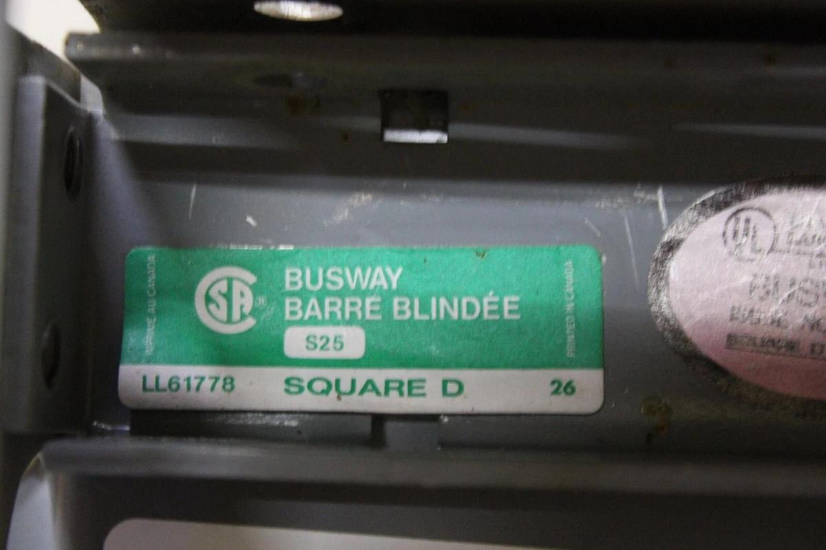 Used SQUARE D COPPER I-LINE II INDOOR 16" BUSWAY FEEDER 600V 2000A 3P4W FLANGED END
