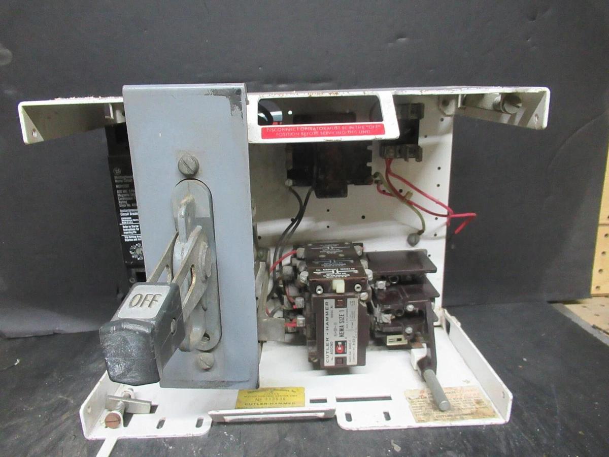 Used CUTLER HAMMER MOTOR STARTER CONTROL 12" W/ A10CN0 NEMA SIZE 1 3 AMP 600 VAC