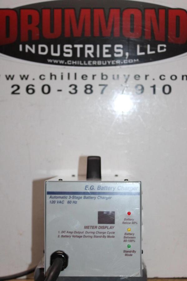 Used E.G. AUTOMATIC 3-STAGE BATTERY CHARGE 120 VAC 8 AMP 60 HZ FCE-32-25 *WARRANTY*