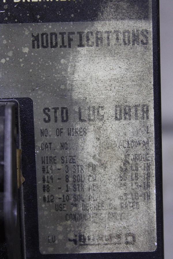 Used SQUARE D I-LINE POWERPACT CIRCUIT BREAKER HDA36060 60 AMP 600 VAC 3-POLE