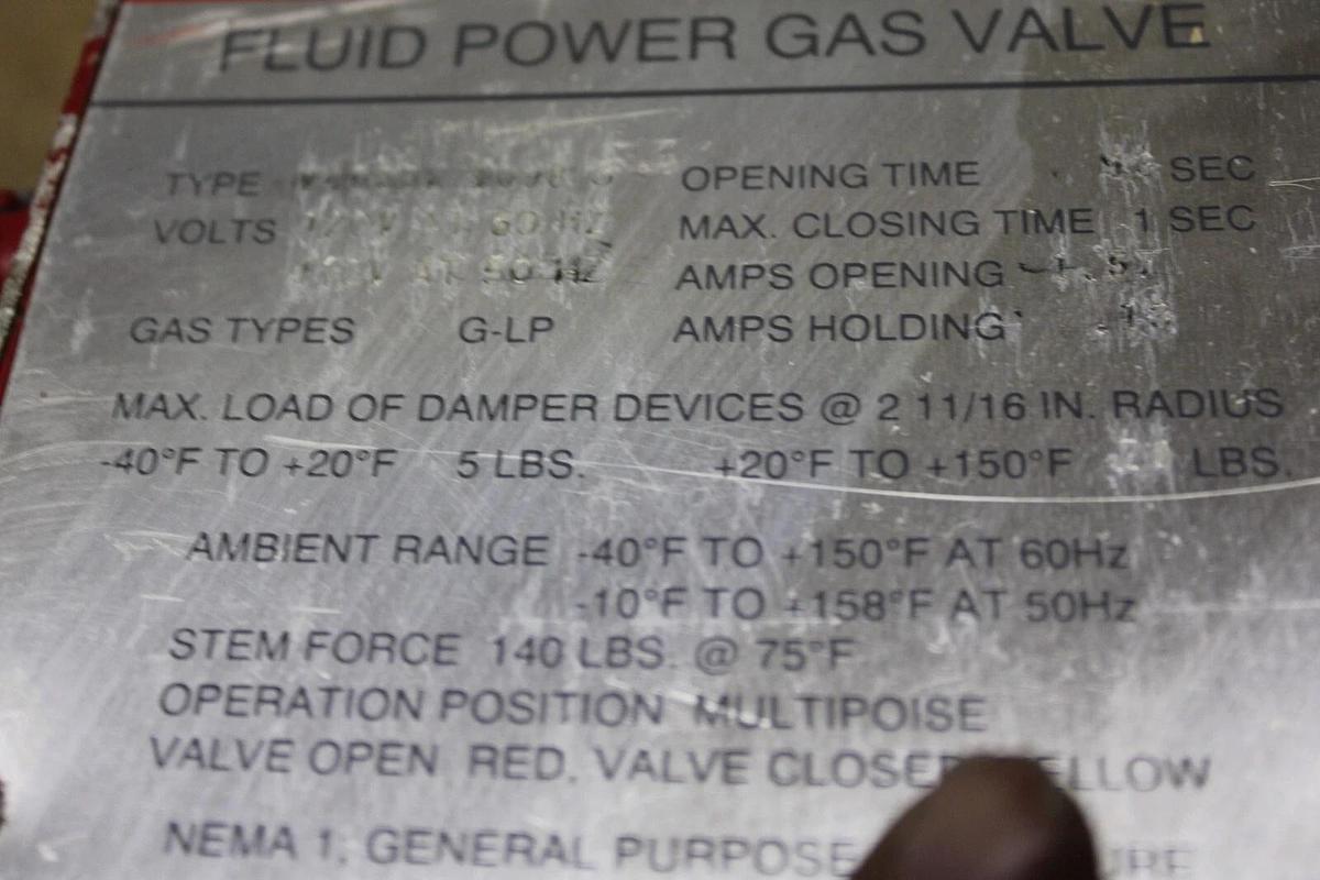 Used HONEYWELL ACTUATOR FLUID POWER GAS VALVE V4055-1098-3 110/120 VOLT 1.57 AMP