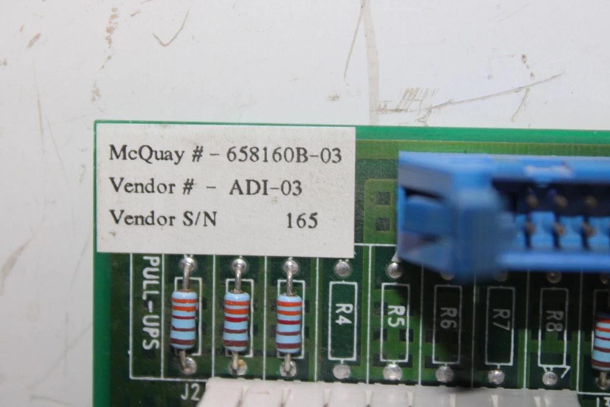 Used MCQUAY 24 CHANNEL DIGITAL INPUT CIRCUIT BOARD 658160B-03 006-000421-03 REV. A