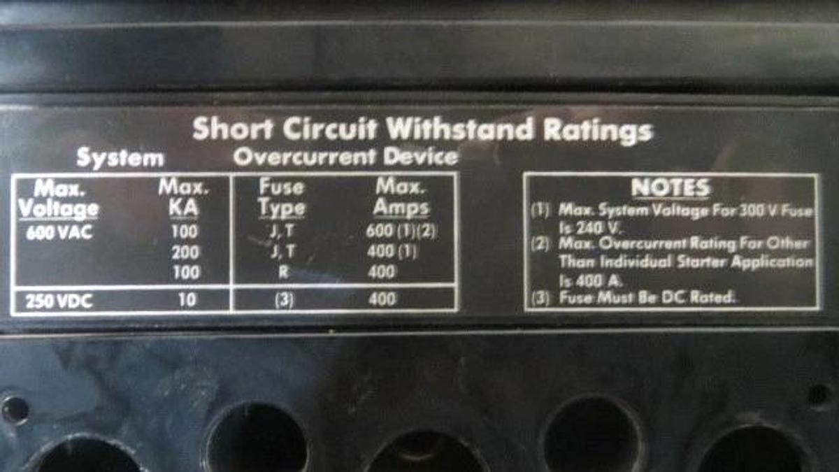 Used CUTLER HAMMER KS-Y BREAKER 400 AMP 600 VAC 3 POLE MODEL KS36040YD **WARRANTY**