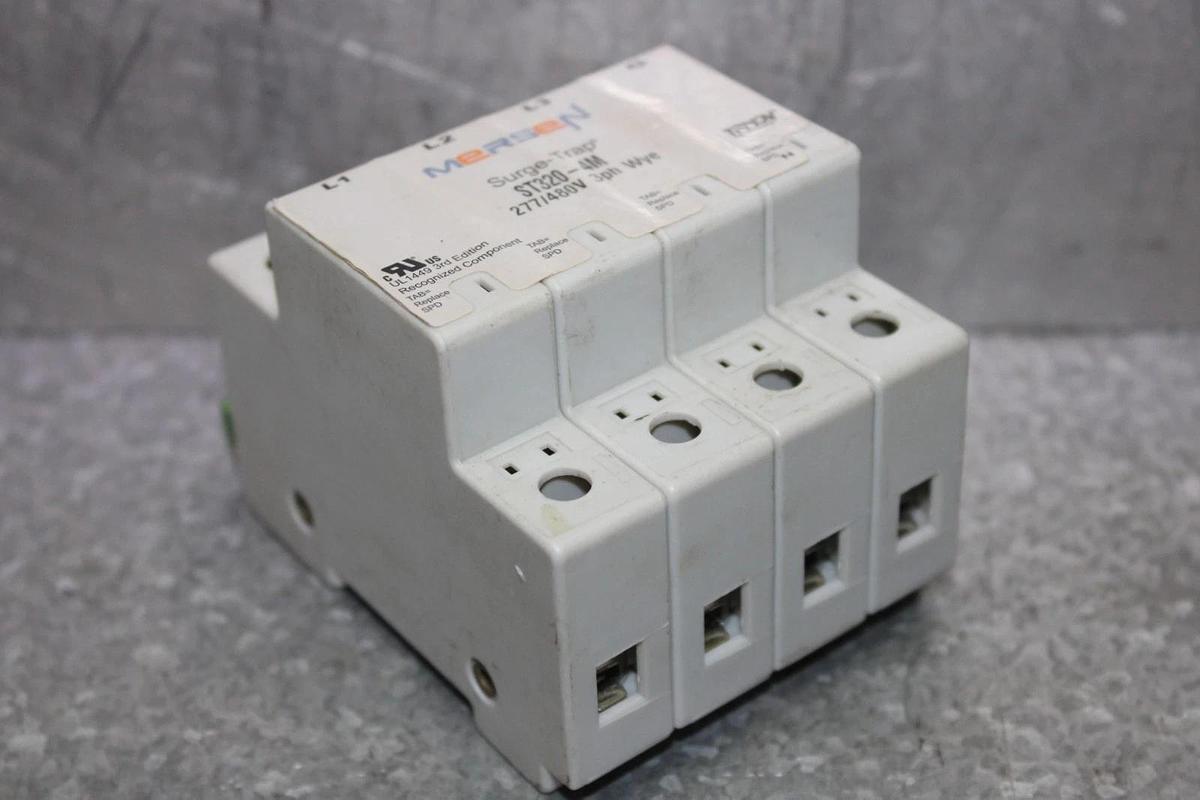 Used MERSEN SURGE-TRAP SURGE PROTECTOR ST320-4M 480/277 VAC 3-PHASE 4-POLE