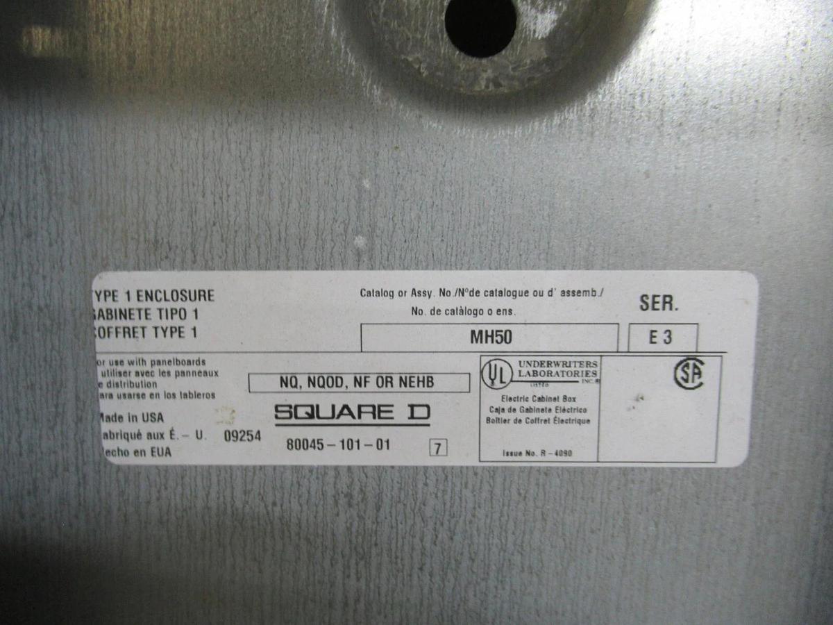 Used SQUARE D NQOD FRAME SERVICE PANEL 250 AMP 208/120 VOLT 30-SLOT 3-PHASE TYPE 1