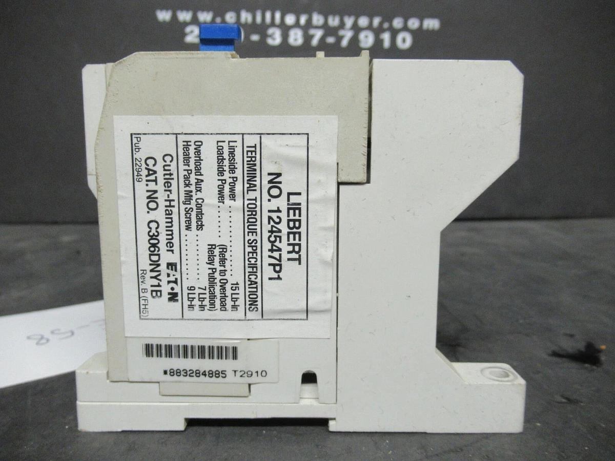 Used CUTLER HAMMER THERMAL OVERLOAD RELAY C306DN3 SER. B1 600 VAC W/ C306TB1 ADAPTER