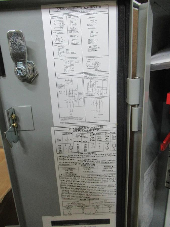 NEW SURPLUS EATON COMBINATION STARTER ECN1611AAB SIZE: 1 27 AMP 10 HP 600 VAC