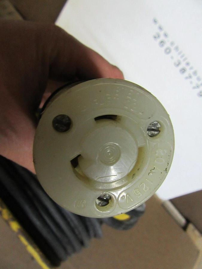 Used 100' 14/3 AERO-MOTIVE HW 34 ELECTRICAL POWER CORD WIRE REEL 15 AMP 120 VAC 1 PH