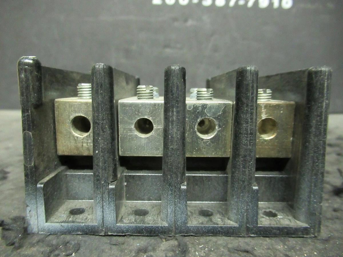 Used GOULD SHAWMUT 63102 DISTIBUTION LUG SET PDB 4 POLE #4 - #14 LUGS 600 VAC