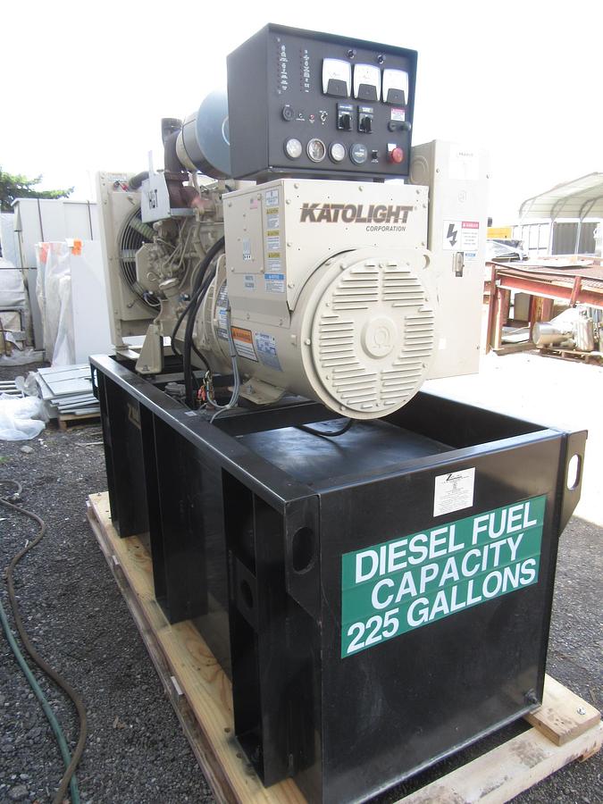 Used 60 KW DIESEL GENERATOR KATOLIGHT 120/240V RE-CONNECTABLE 536 HRS VIDEO WE SHIP