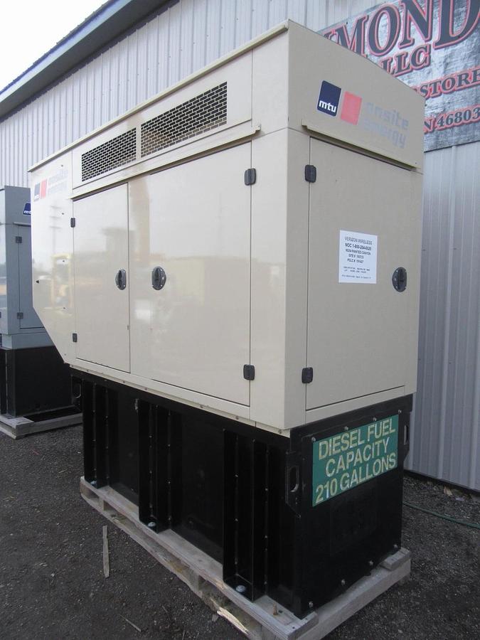 Used 50 KW DIESEL GENERATOR MTU 120/240 V  JOHN DEERE SOUND ENCLOSED 355 HRS  VIDEO