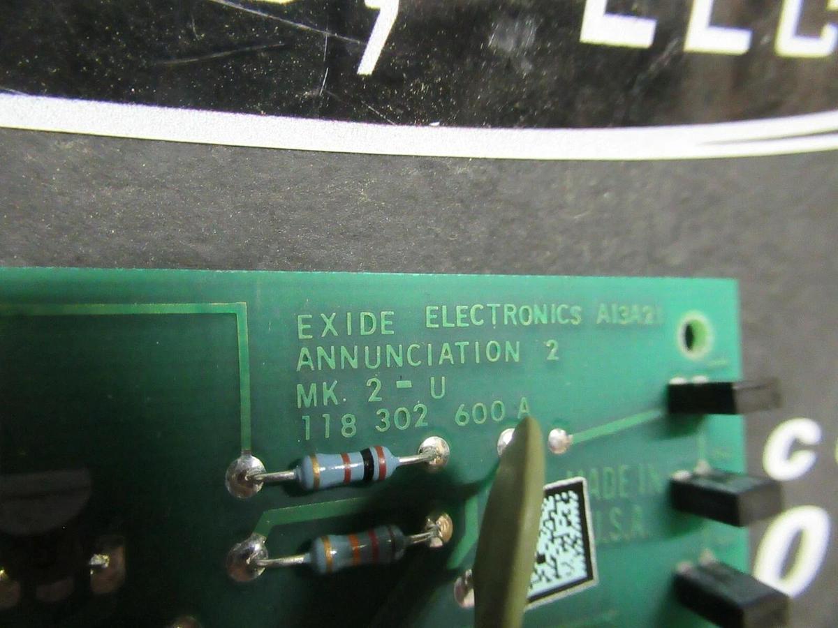 Used EXIDE ANNUNCIATION 2 A13A21 CIRCUIT BOARD 118 302 600 REV A CK101072381 REV 3