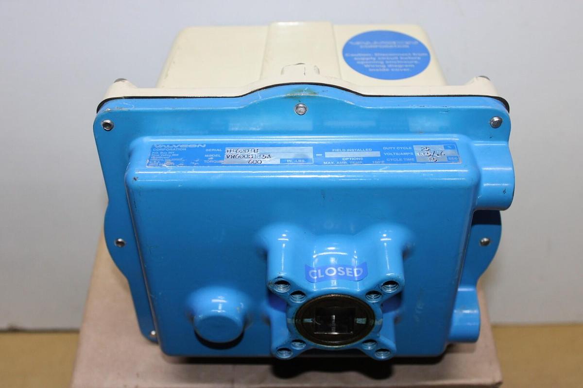 Used VALVCON ACTUATOR VW600S115A 600 IN-LBS 115 VAC 0.6 AMP 15 SEC CYCLE **WARRANTY**