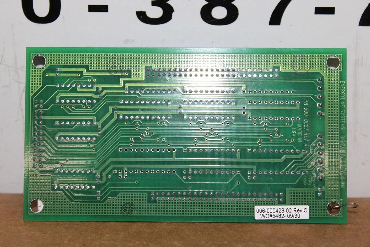Used MCQUAY ENERGYLINE DIGITAL I/O CIRCUIT BOARD 665456B-01 006-000428-02 REV. C