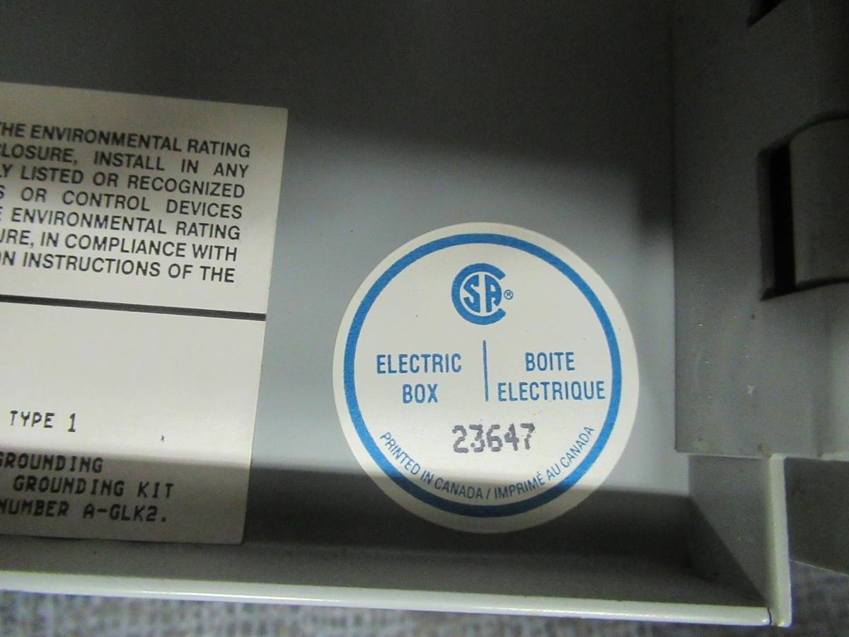 Used HOFFMAN TYPE 1 ENCLOSURE A-HE8X6X4 ALLEN BRADLEY CONTACTOR 400-DP25ND2