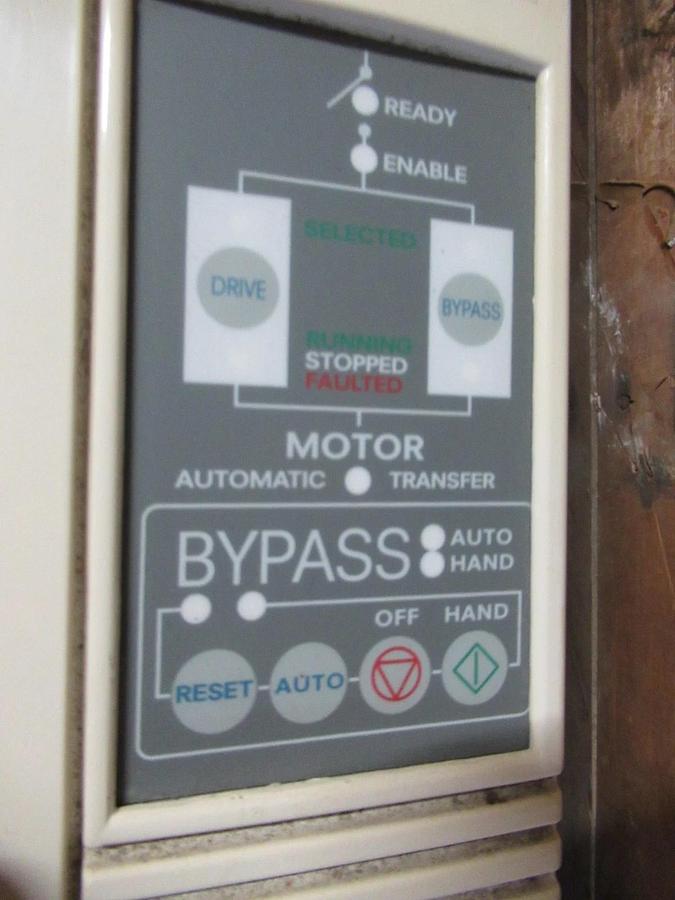 Used ABB VARIABLE SPEED DRIVE ACH401C00932 W/ BYPASS 7.5HP 3PHASE 480V 14.8A TYPE 1