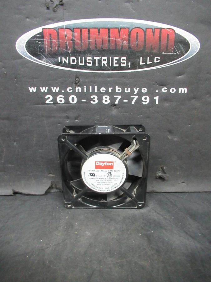 Used DAYTON AC AXIAL COOLING FAN 3LE77 75 CFM 0.11 AMP 10 WATT 115 VOLT 2100 RPM