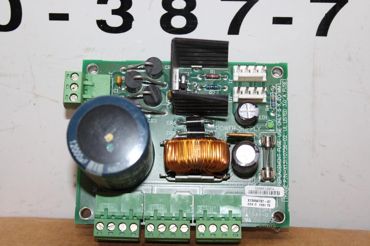 Used TRANE POWER SUPPLY CIRCUIT BOARD X13650737-07 REV. G **WARRANTY INCLUDED**