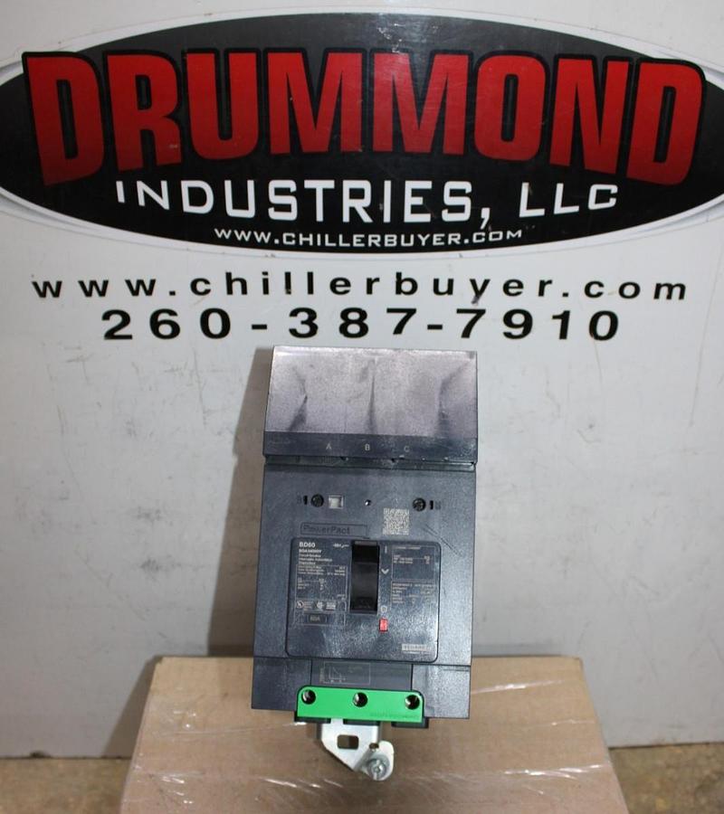 Used SQUARE D POWERPACT I-LINE CIRCUIT BREAKER BDA34060Y 60 AMP 3-POLE 480/277 VAC