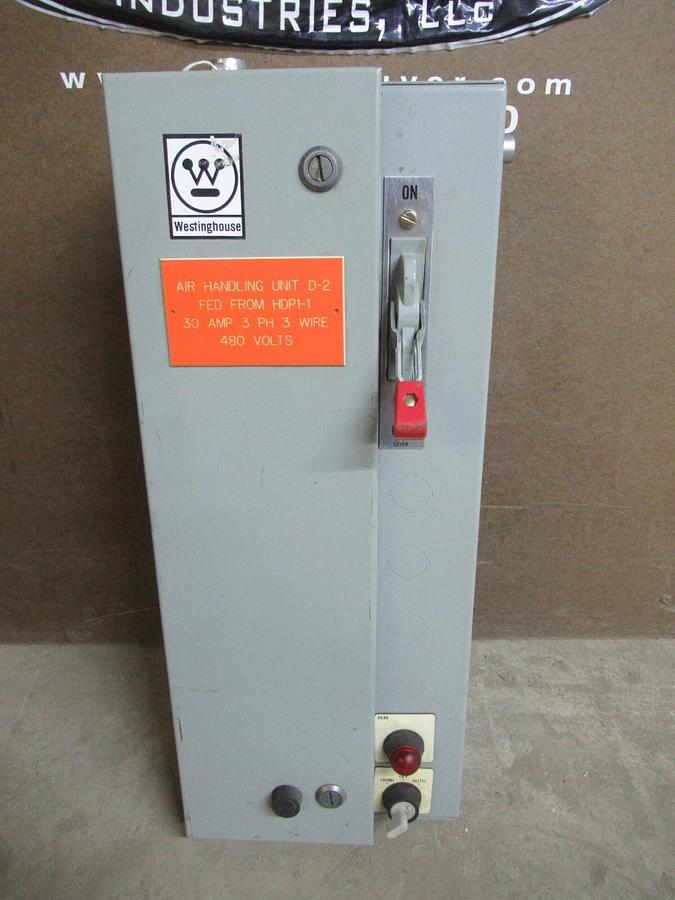 Used WESTINGHOUSE COMBINATION STARTER A204S2AHA-BJ2LT SIZE: 2 25 HP 600 VAC