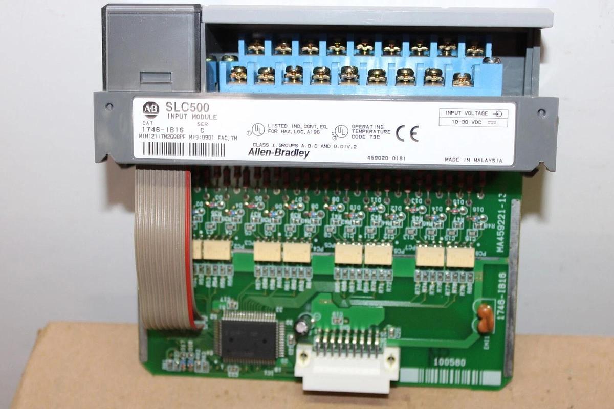 Used ALLEN BRADLEY SLC-500 INPUT MODULE 1746-IB16 SER. B 30 VDC **WARRANTY**