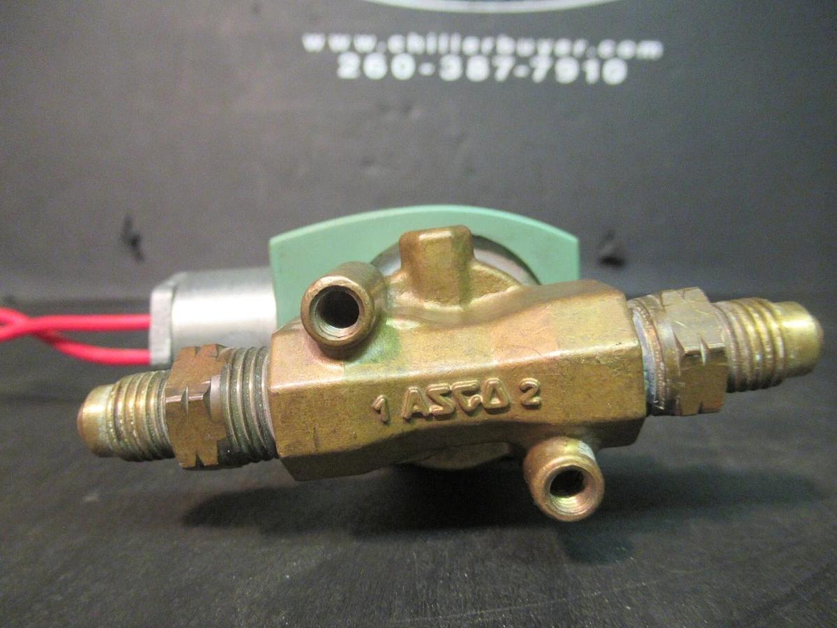 Used ASCO RED HAT SOLENOID VALVE 8262H013T 323581-T WATER: 41 PSI OIL: 30 PSI
