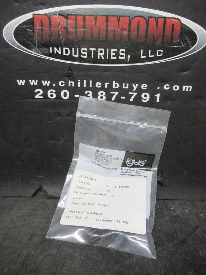 NEW IN BAG IGUS MOUNTING BRACKET ZIPPER 060-16-12PZMC **WARRANTY INCLUDED**