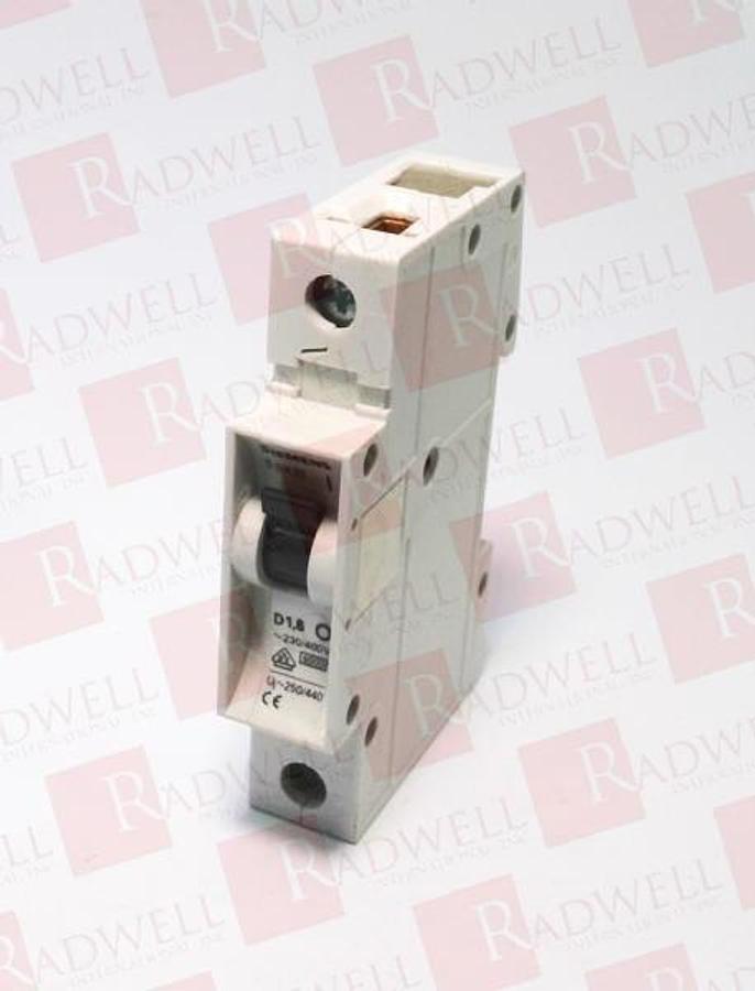 Used SIEMENS CIRCUIT BREAKER 5SX21 B16 16 AMP 277 VAC 1-POLE W/ 5SX9100 AUXILLIARY